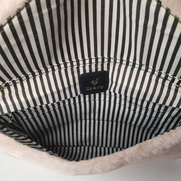 Lily & Ivy Pink Plush Envelope Crossbody Clutch Purse - Picture 6 of 8